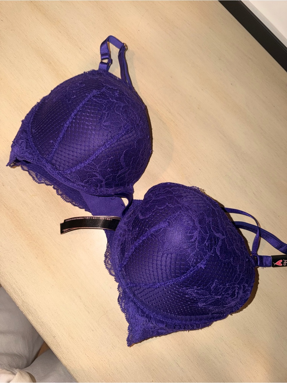 Victoria's Secret Purple Lace Push-Up Bra - Deep Purple